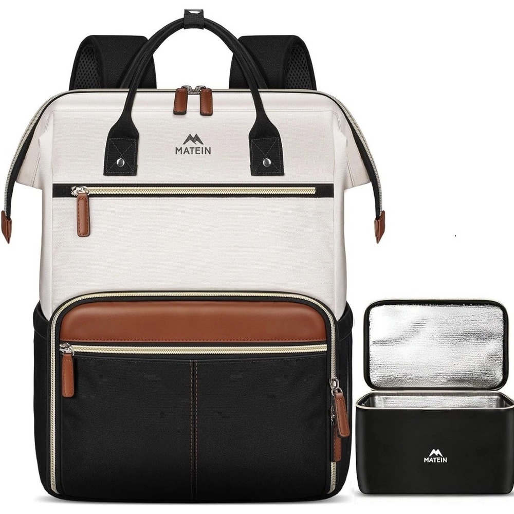 MATEIN Laptop Backpack with Lunch Box, 15.6 Inch with Lunch Bag , College Comp
